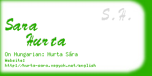 sara hurta business card