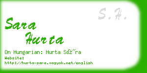 sara hurta business card